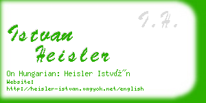 istvan heisler business card